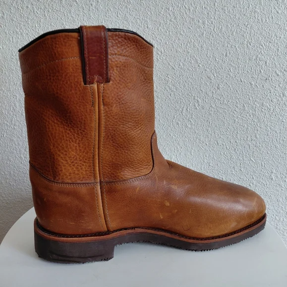 Chippewa Vintage Mens Honey Brown Pull on Leather Boots - Picture 2 of 16